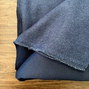 Synthetic Navy Sweatshirt Knit, 3 yards 21 inches